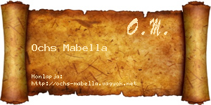 Ochs Mabella névjegykártya